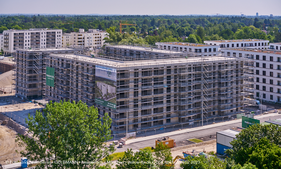 02.06.2023 - aktuelle Fotos von der Baustelle Alexisquartier in Neuperlach in München 02.06.2023 - aktuelle Fotos von der Baustelle Alexisquartier in Neuperlach in München